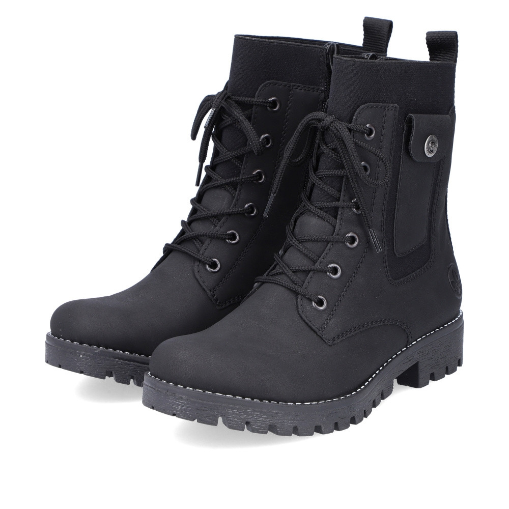 detail Dámská kotníková obuv RIEKER 78540-00 černá W2