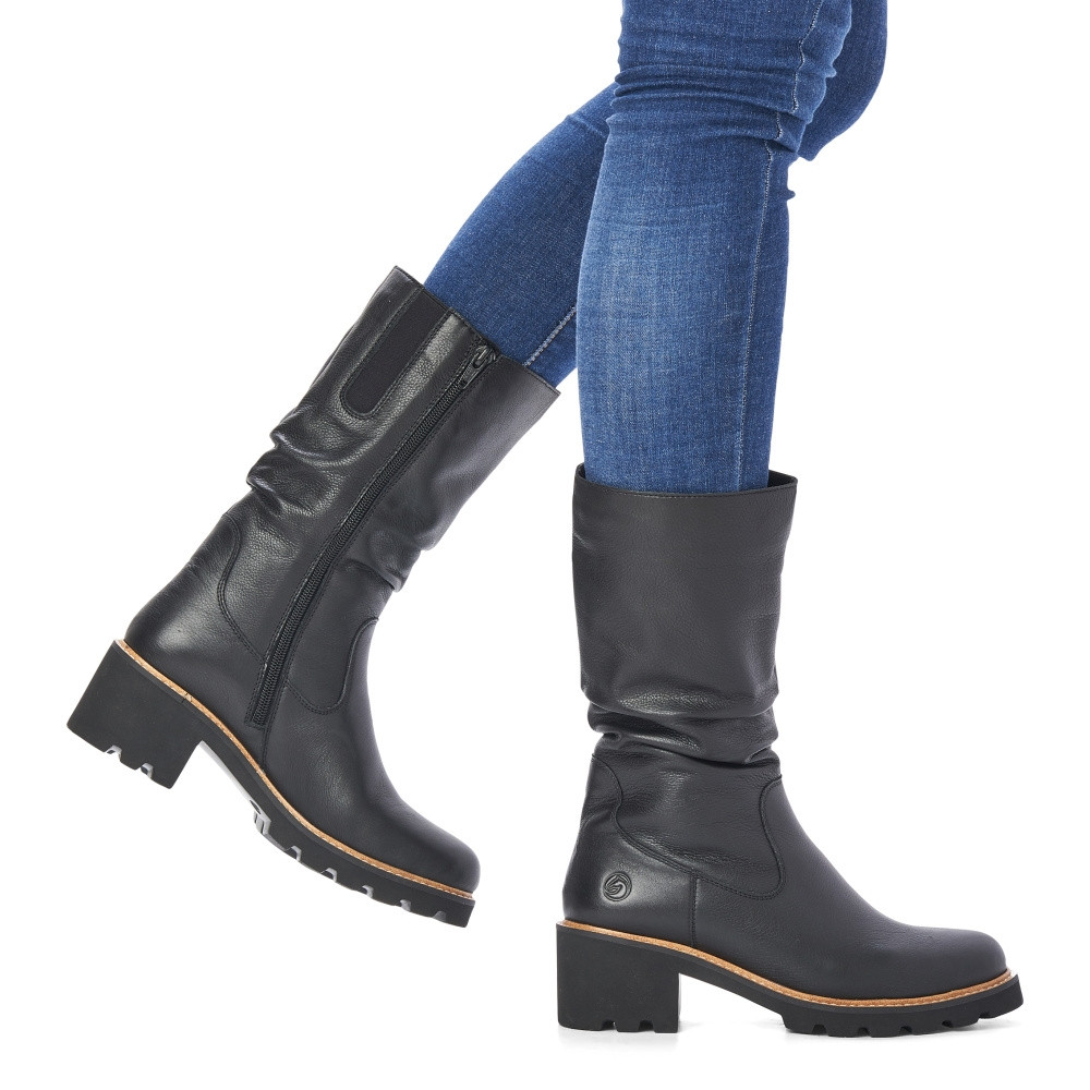 detail Dámské kozačky REMONTE D0A75-00 černá W3