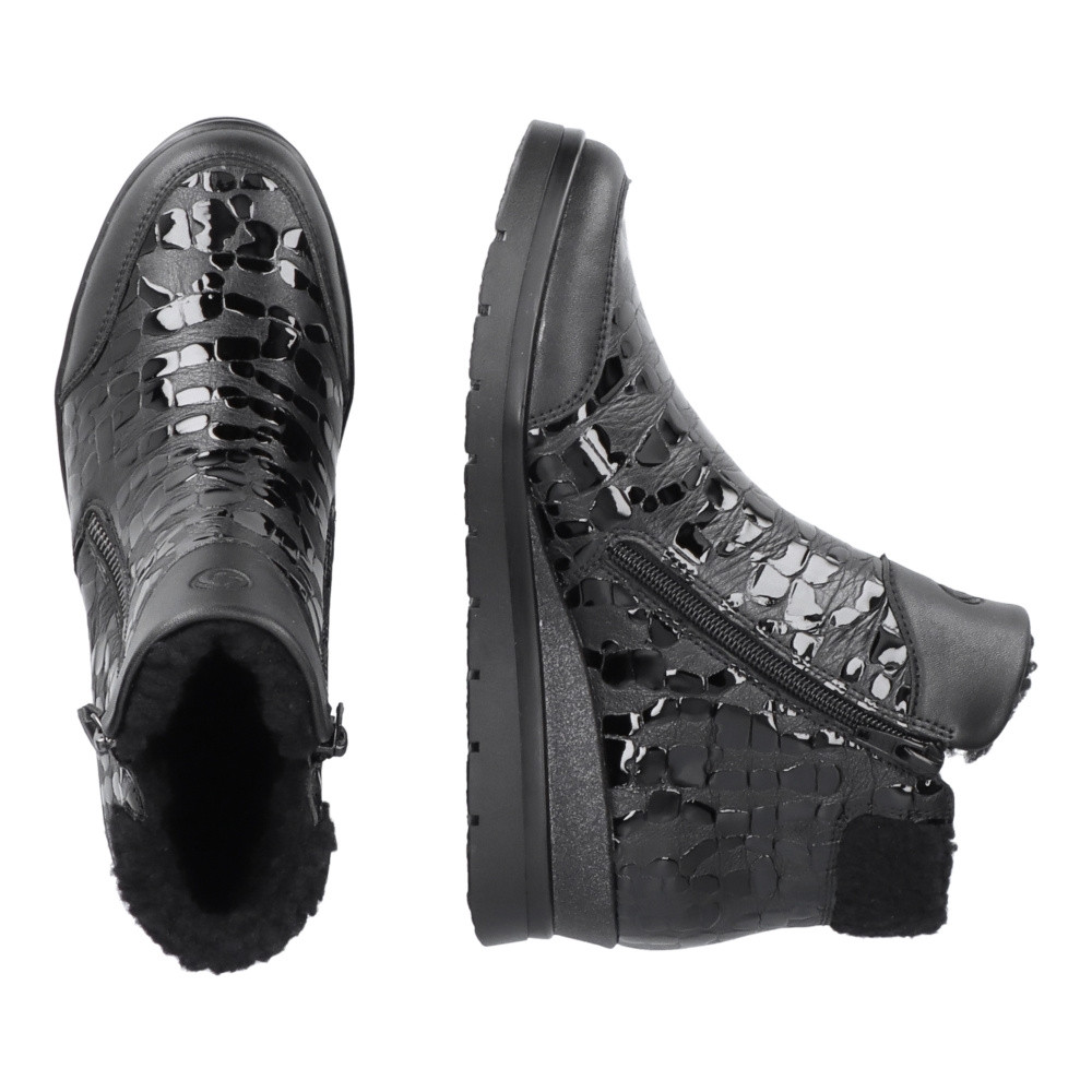 detail Dámská kotníková obuv REMONTE R0775-03 černá W3