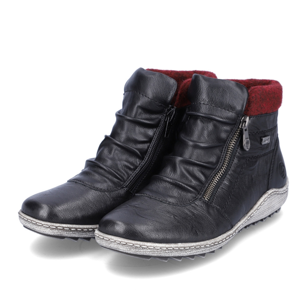 detail Dámská kotníková obuv REMONTE R1486-01 černá W3