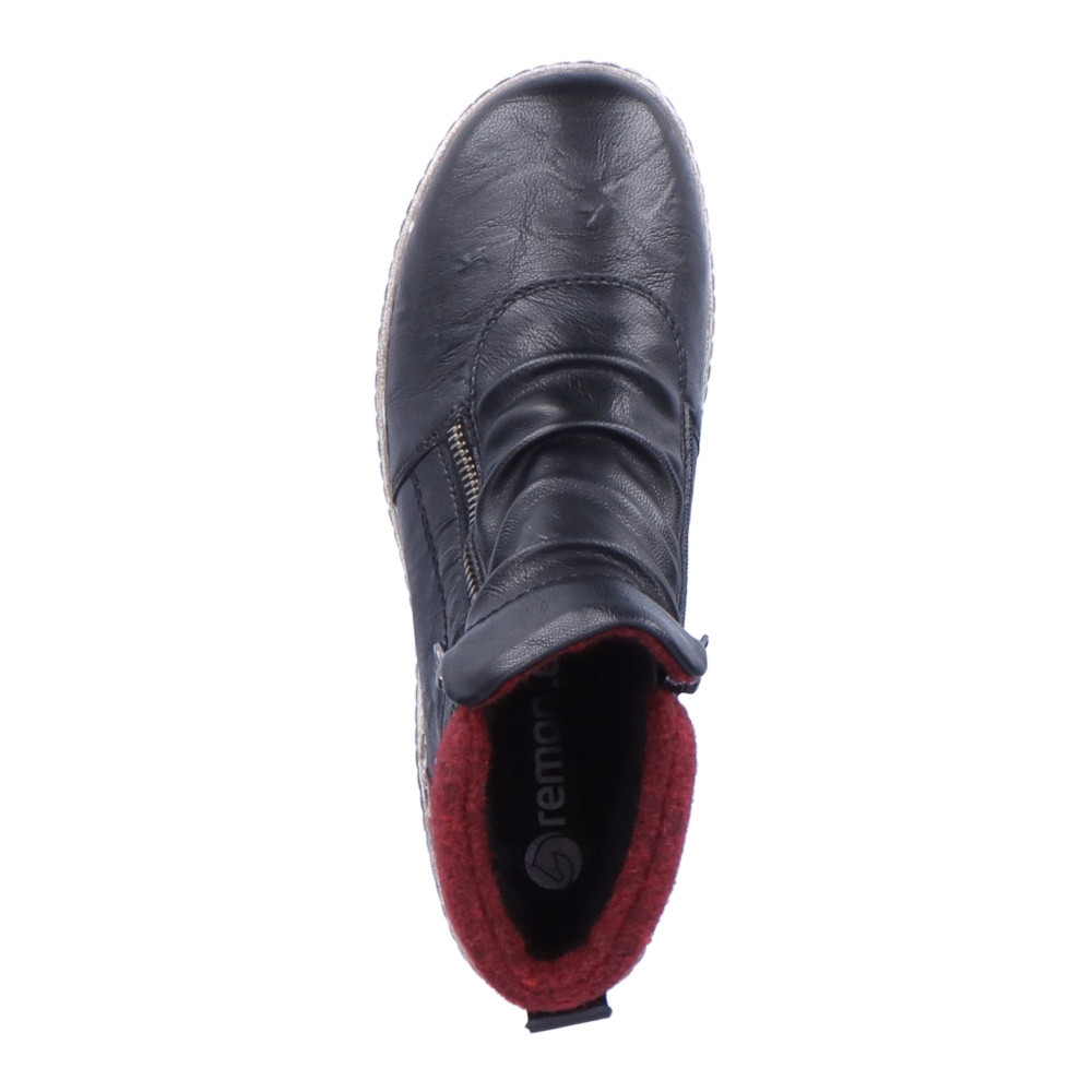 detail Dámská kotníková obuv REMONTE R1486-01 černá W3