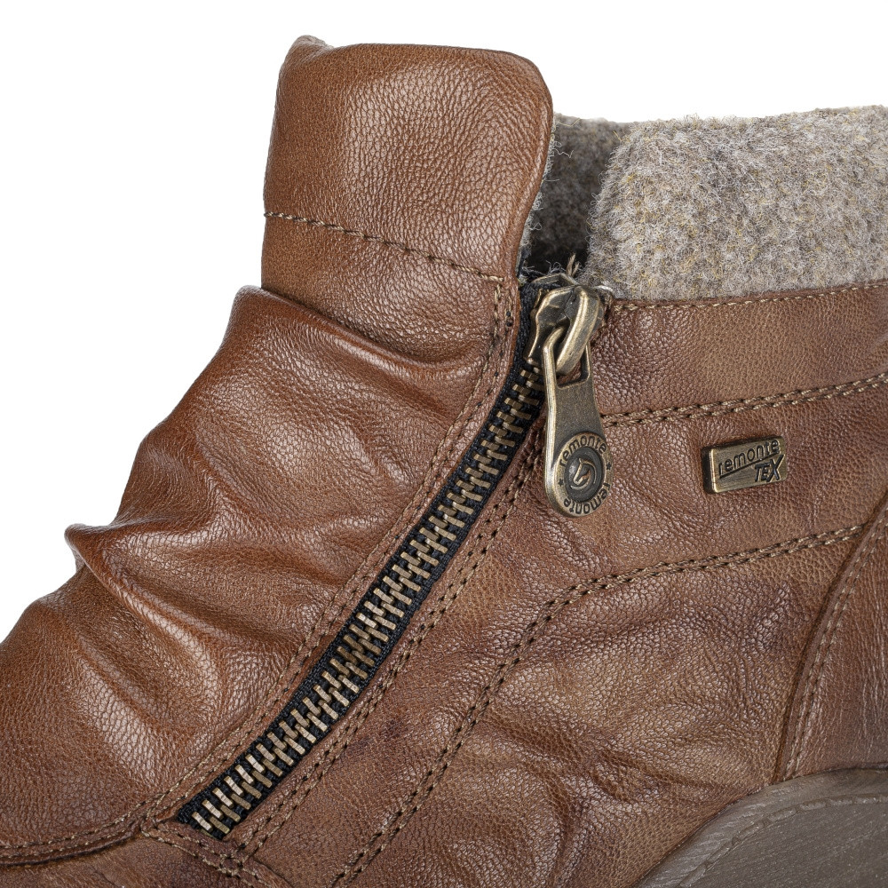 detail Dámská kotníková obuv REMONTE R1486-22 hnědá W3