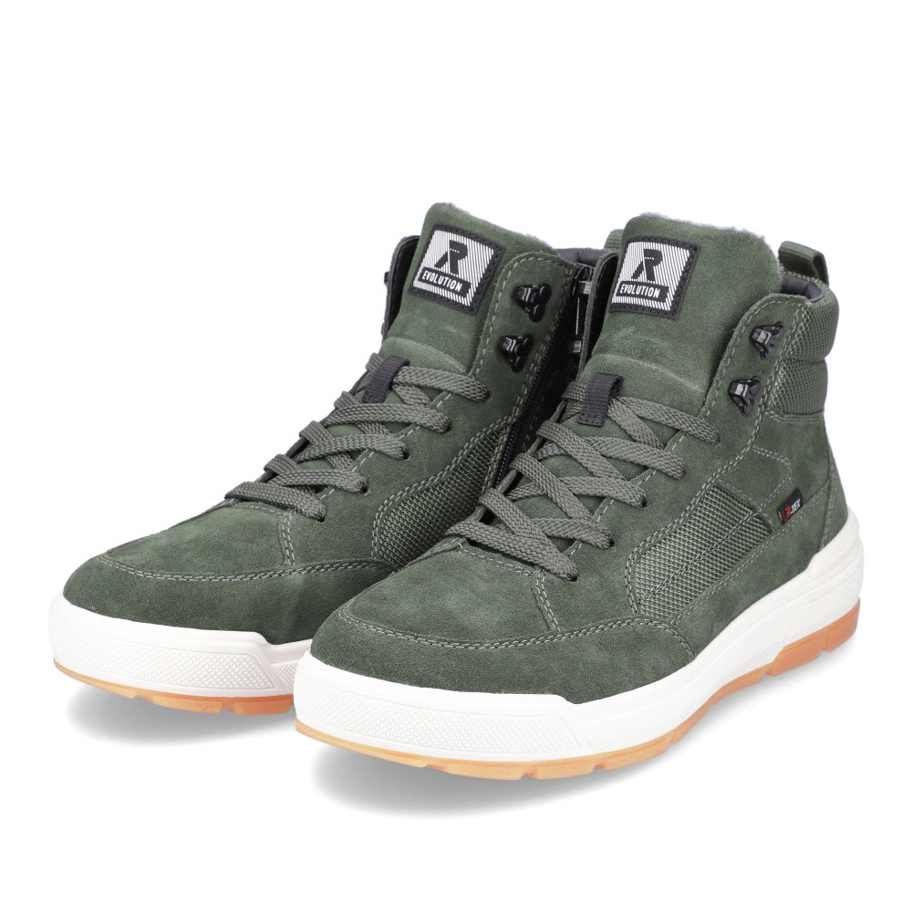 detail Pánská kotníková obuv RIEKER U0069-54 zelená W3