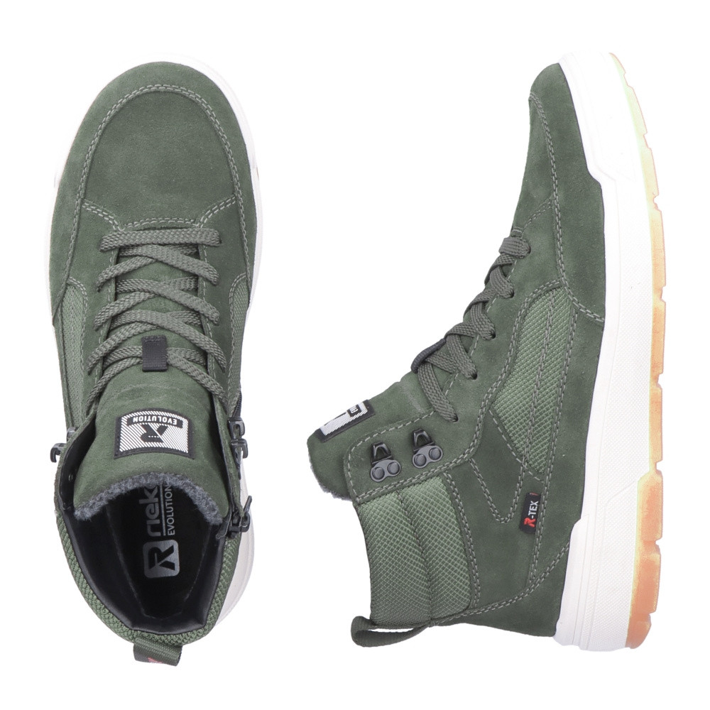 detail Pánská kotníková obuv RIEKER U0069-54 zelená W3