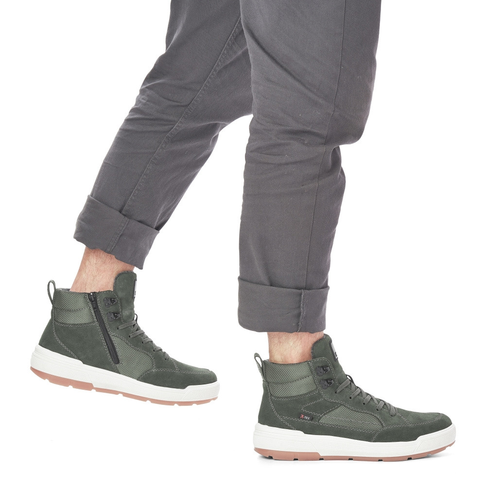 detail Pánská kotníková obuv RIEKER U0069-54 zelená W3