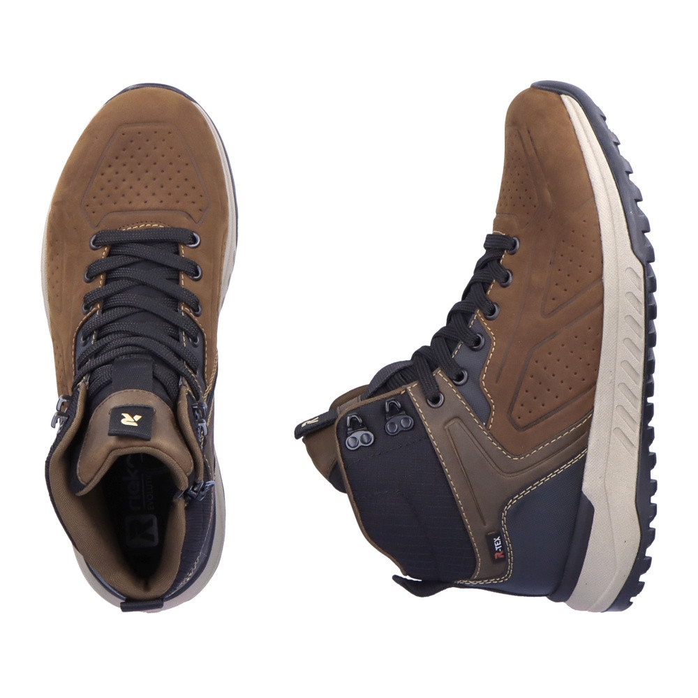 detail Pánská kotníková obuv RIEKER U0161-22 hnědá W3