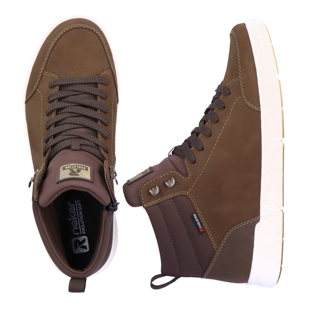 detail Pánská kotníková obuv RIEKER REVOLUTION 07100-22 hnědá W2