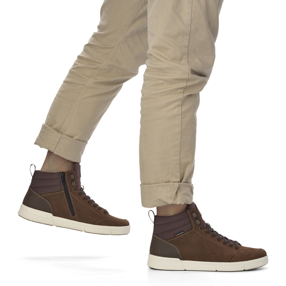 detail Pánská kotníková obuv RIEKER REVOLUTION 07100-22 hnědá W2