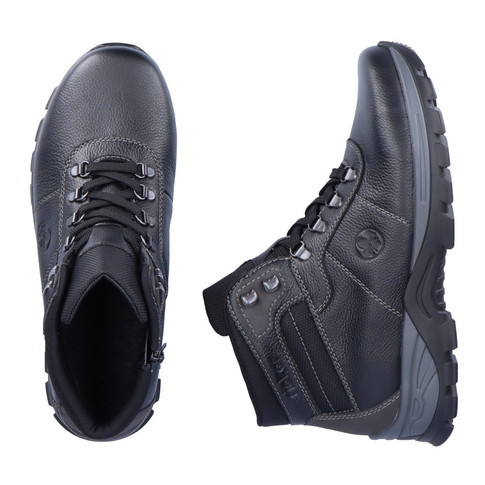 detail Pánská kotníková obuv RIEKER B6802-00 černá W3