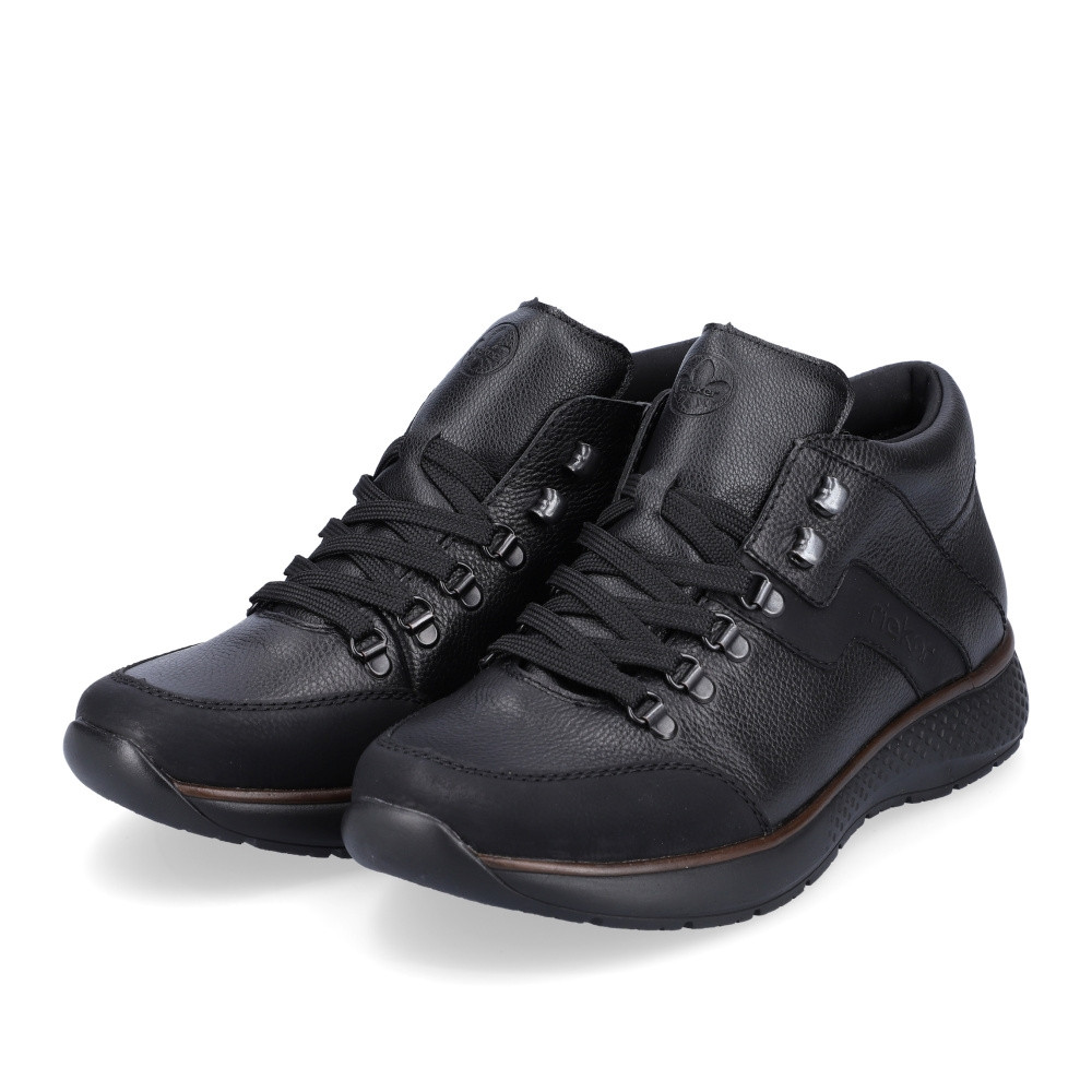 detail Pánska členková obuv RIEKER B7619-00 čierna W2