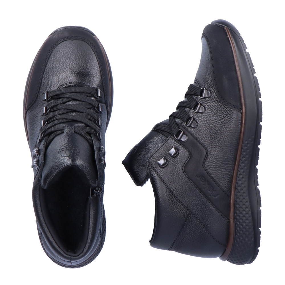 detail Pánska členková obuv RIEKER B7619-00 čierna W2