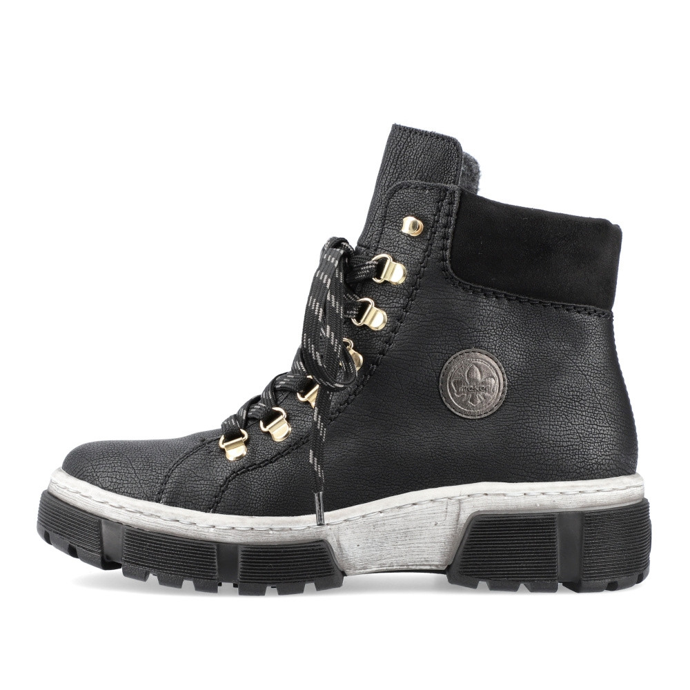 detail Dámská kotníková obuv RIEKER X8633-01 černá W2