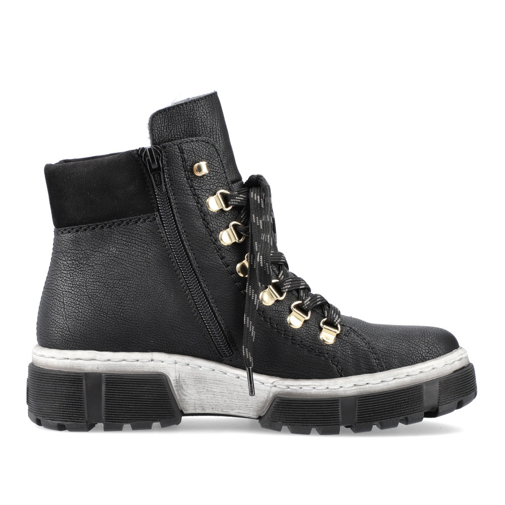 detail Dámská kotníková obuv RIEKER X8633-01 černá W2