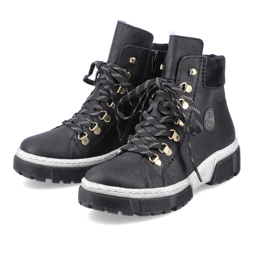 detail Dámská kotníková obuv RIEKER X8633-01 černá W2