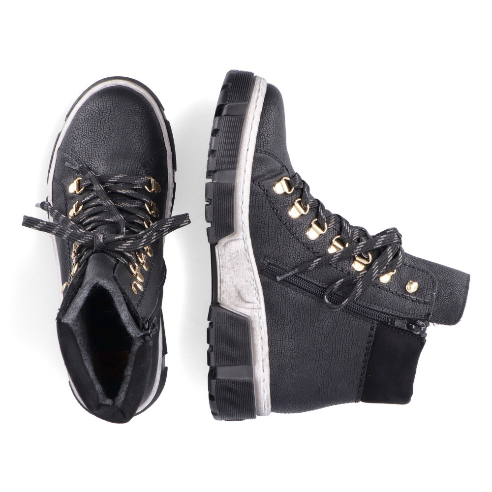 detail Dámská kotníková obuv RIEKER X8633-01 černá W2