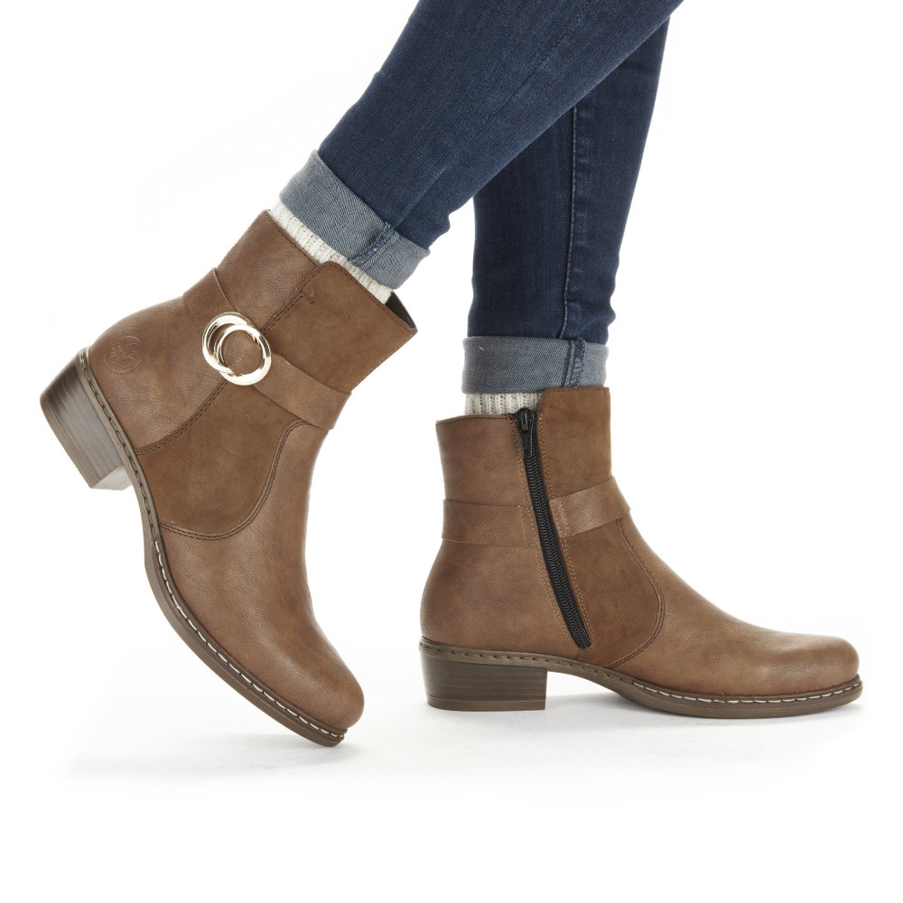 detail Dámská obuv RIEKER RIE-10302808-W2 hnědá