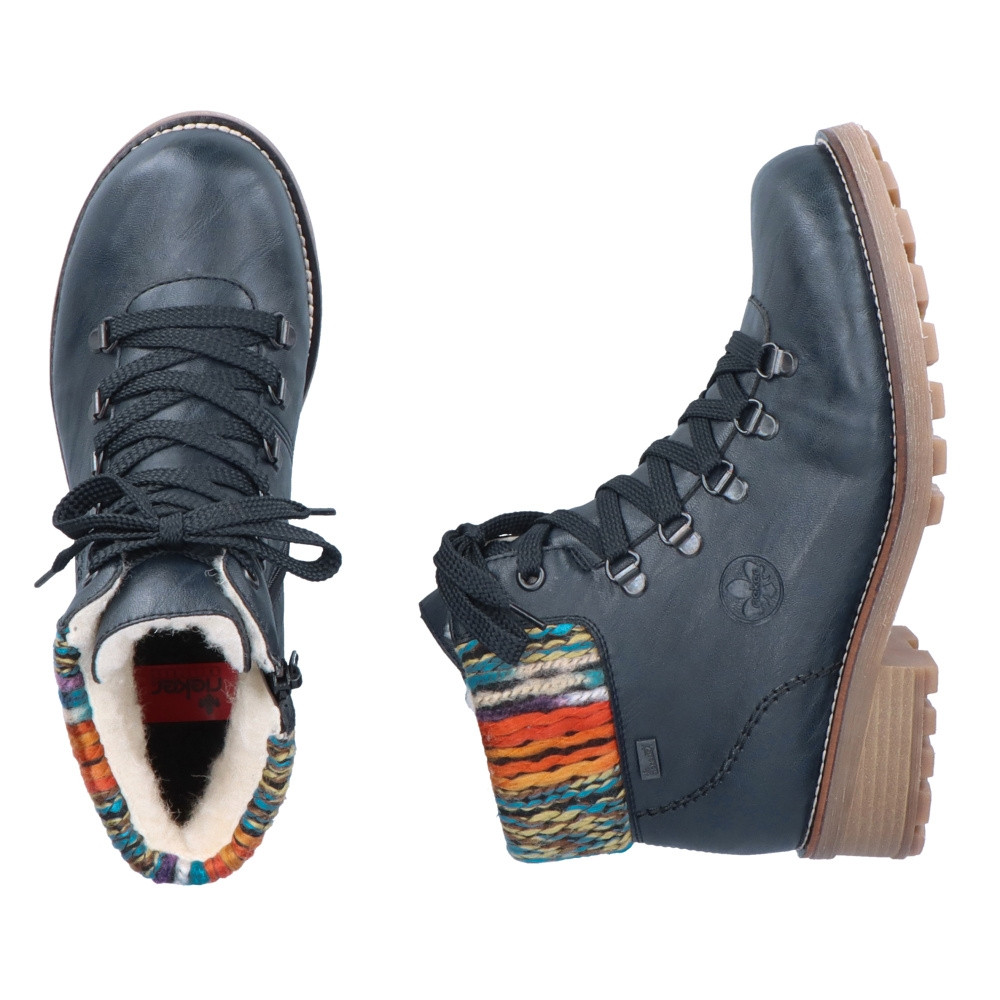 detail Dámská kotníková obuv RIEKER Z0445-14 modrá W4