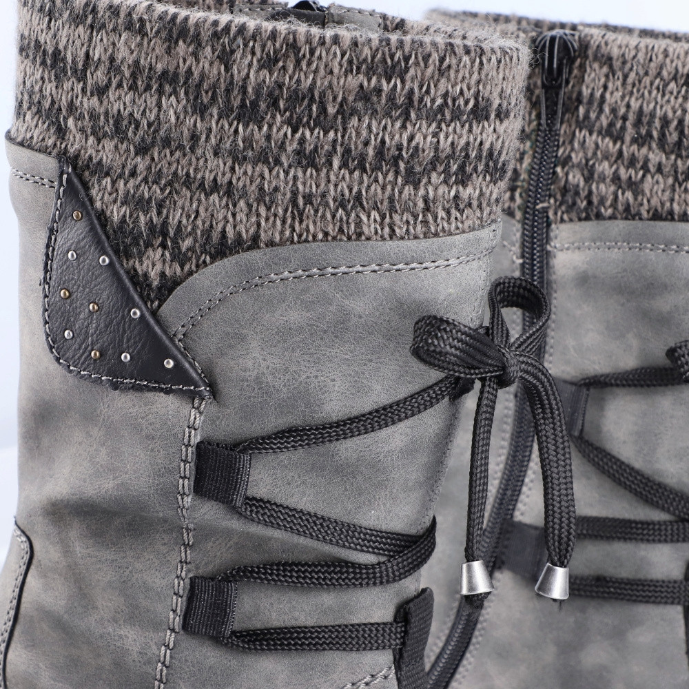 detail Dámské kozačky RIEKER Z4773-45 šedá W2