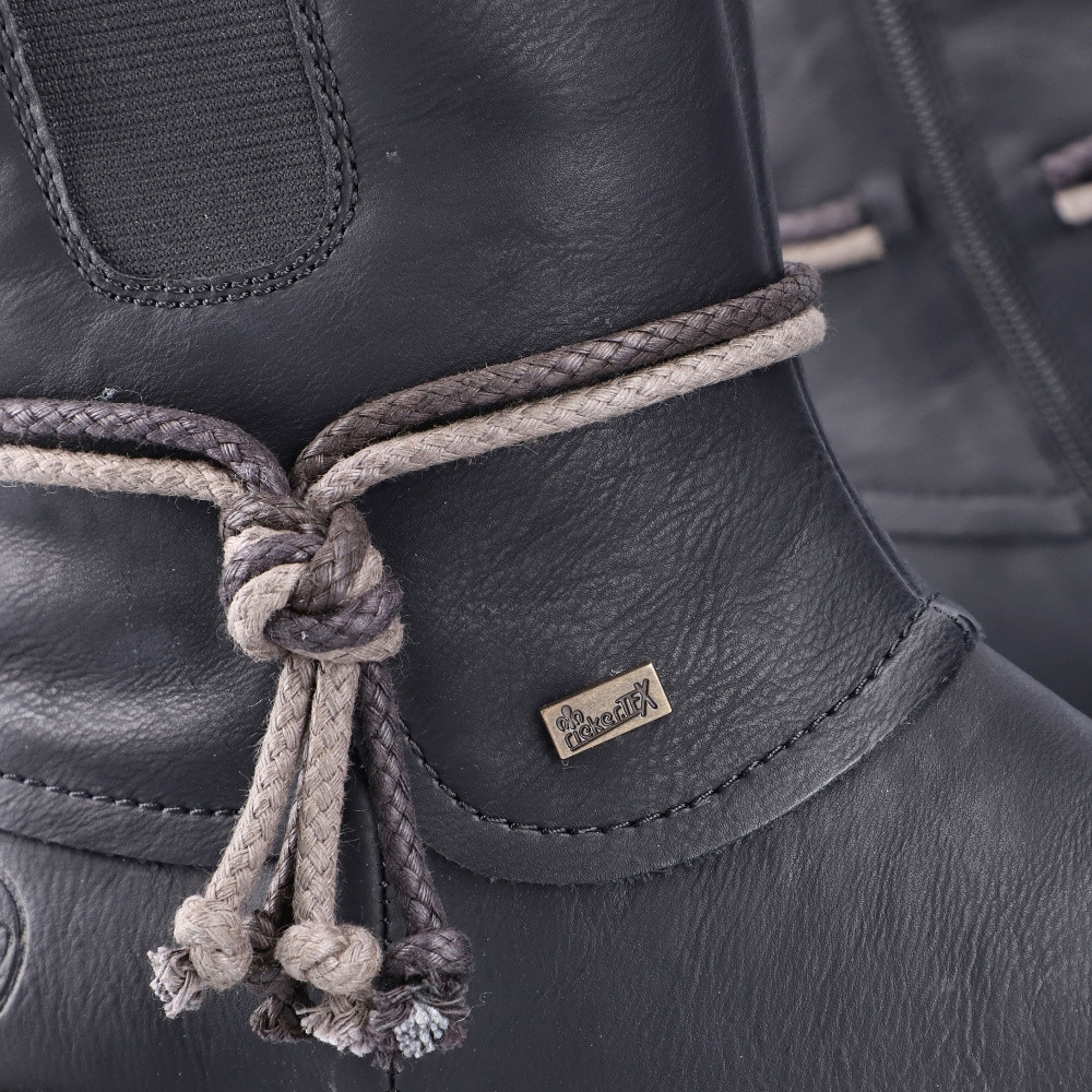 detail Dámské kozačky RIEKER Z4774-00 černá W3