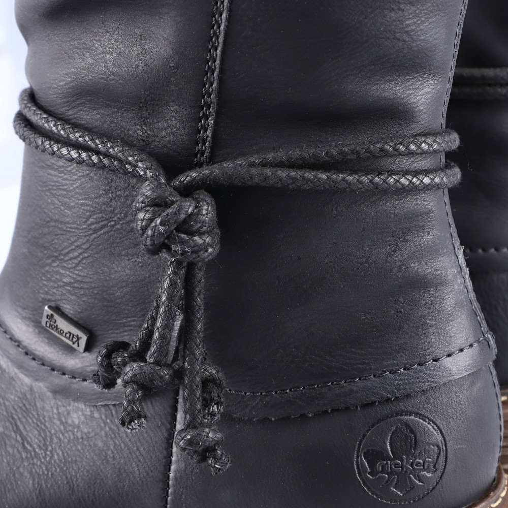 detail Dámské kozačky RIEKER Z4776-00 černá W3