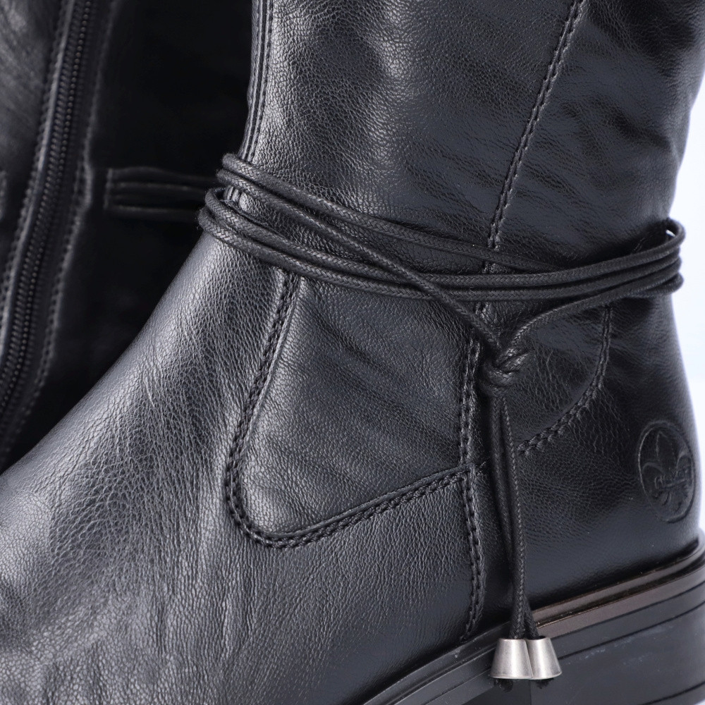 detail Dámské kozačky RIEKER Z5368-00 černá W2