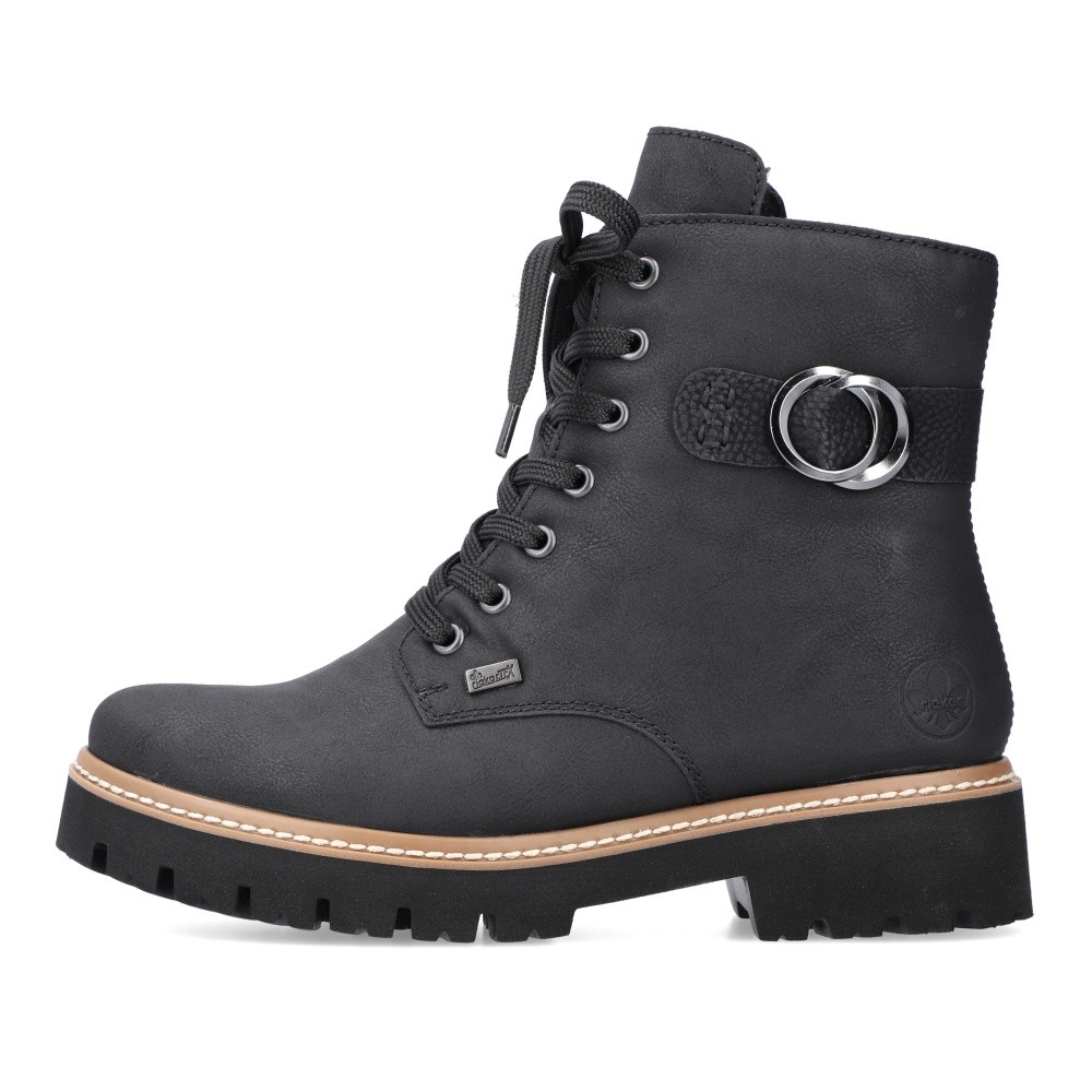 detail Dámska členková obuv RIEKER Z5723-00 čierna W4