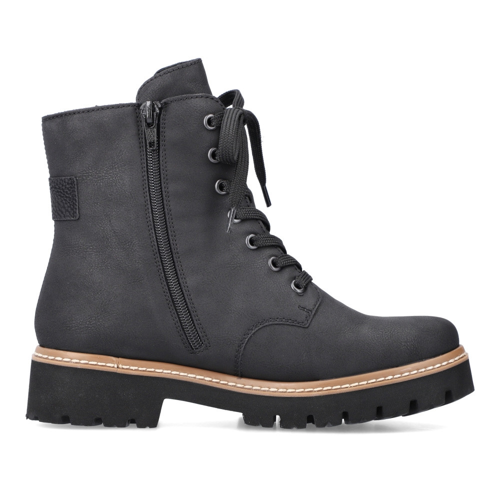 detail Dámska členková obuv RIEKER Z5723-00 čierna W4