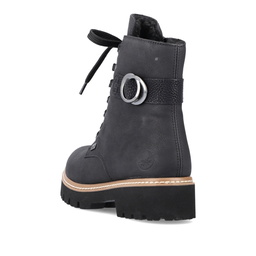 detail Dámska členková obuv RIEKER Z5723-00 čierna W4