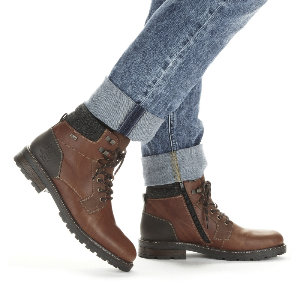 detail Pánska členková obuv RIEKER 32040-25 hnedá W3