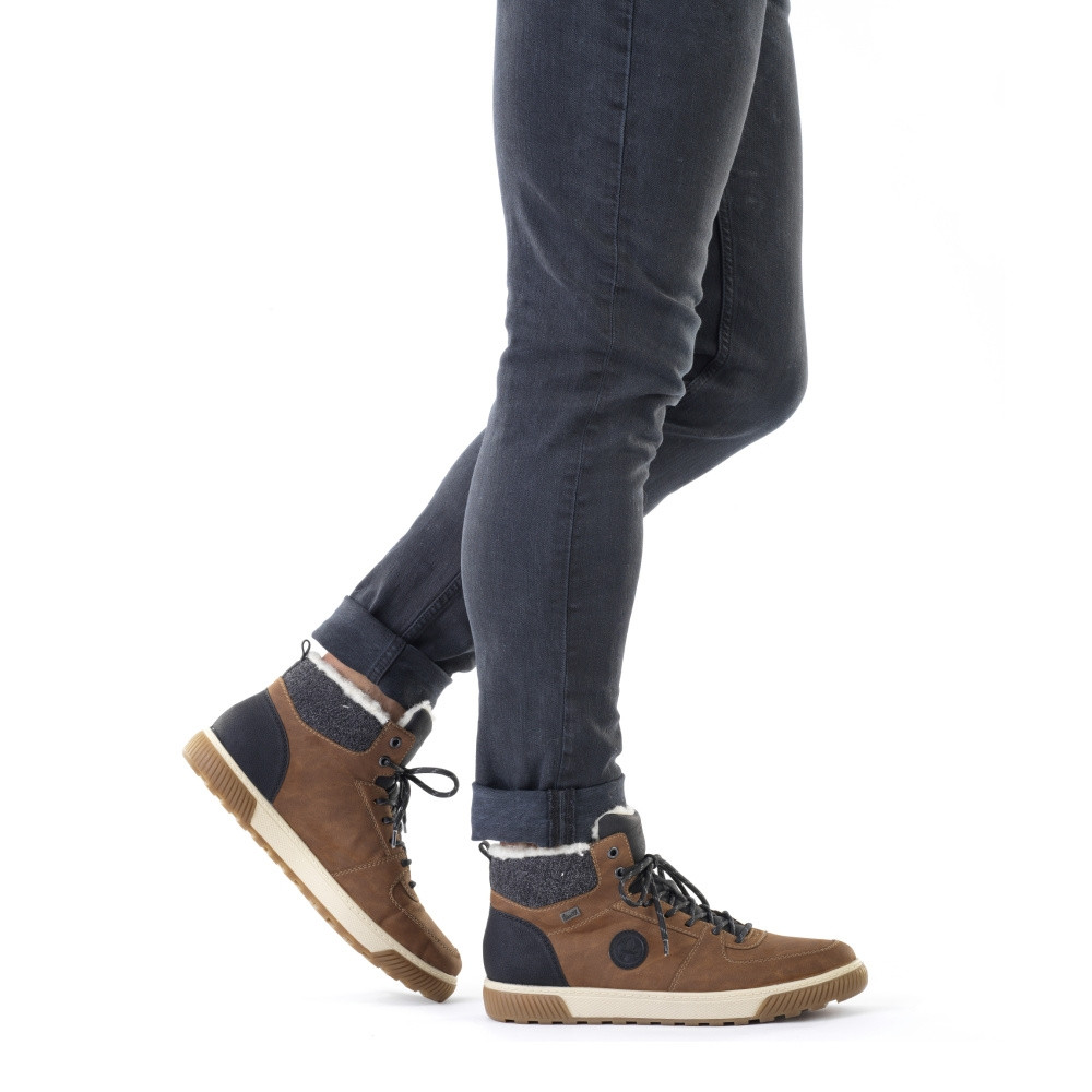 detail Pánska členková obuv RIEKER 38932-24 hnedá W4