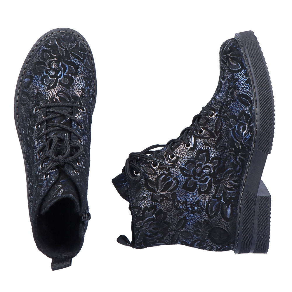 detail Dámská kotníková obuv RIEKER 72010-14 modrá W3