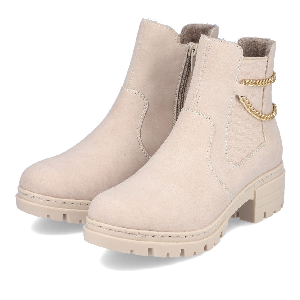 detail Dámska členková obuv RIEKER 76862-62 béžová W2