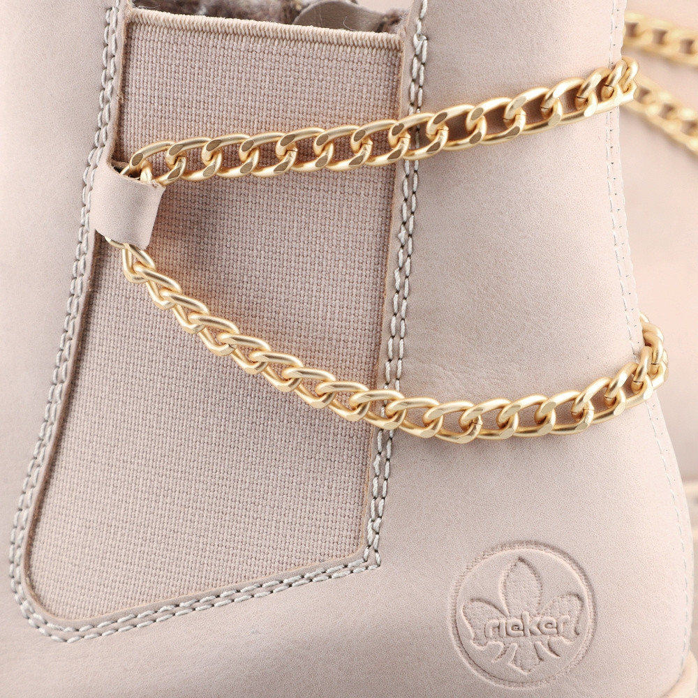 detail Dámska členková obuv RIEKER 76862-62 béžová W2