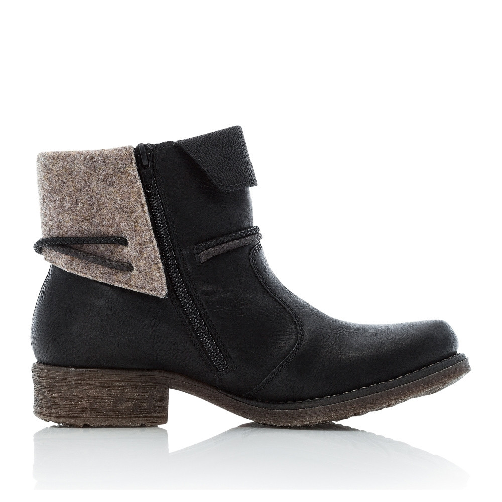 detail Dámska členková obuv RIEKER 79693-00 čierna W4