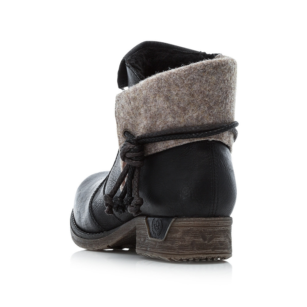 detail Dámska členková obuv RIEKER 79693-00 čierna W4