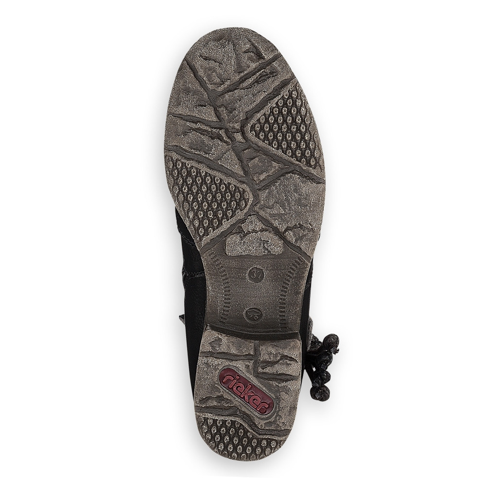 detail Dámska členková obuv RIEKER 79693-00 čierna W4