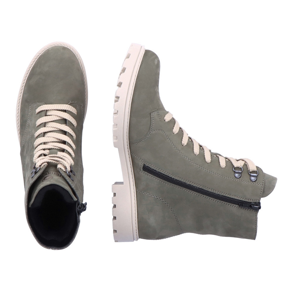 detail Dámská kotníková obuv REMONTE D8479-54 zelená W2