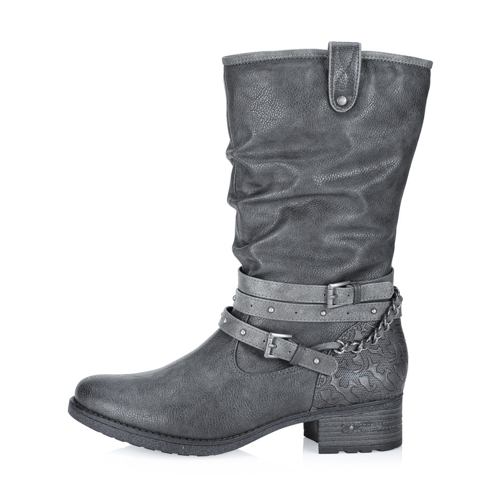 detail Dámské kozačky MUSTANG 1229605-259 šedá W4