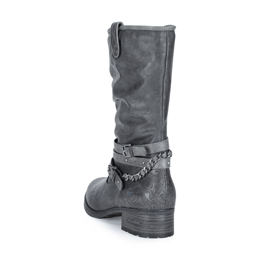 detail Dámské kozačky MUSTANG 1229605-259 šedá W4