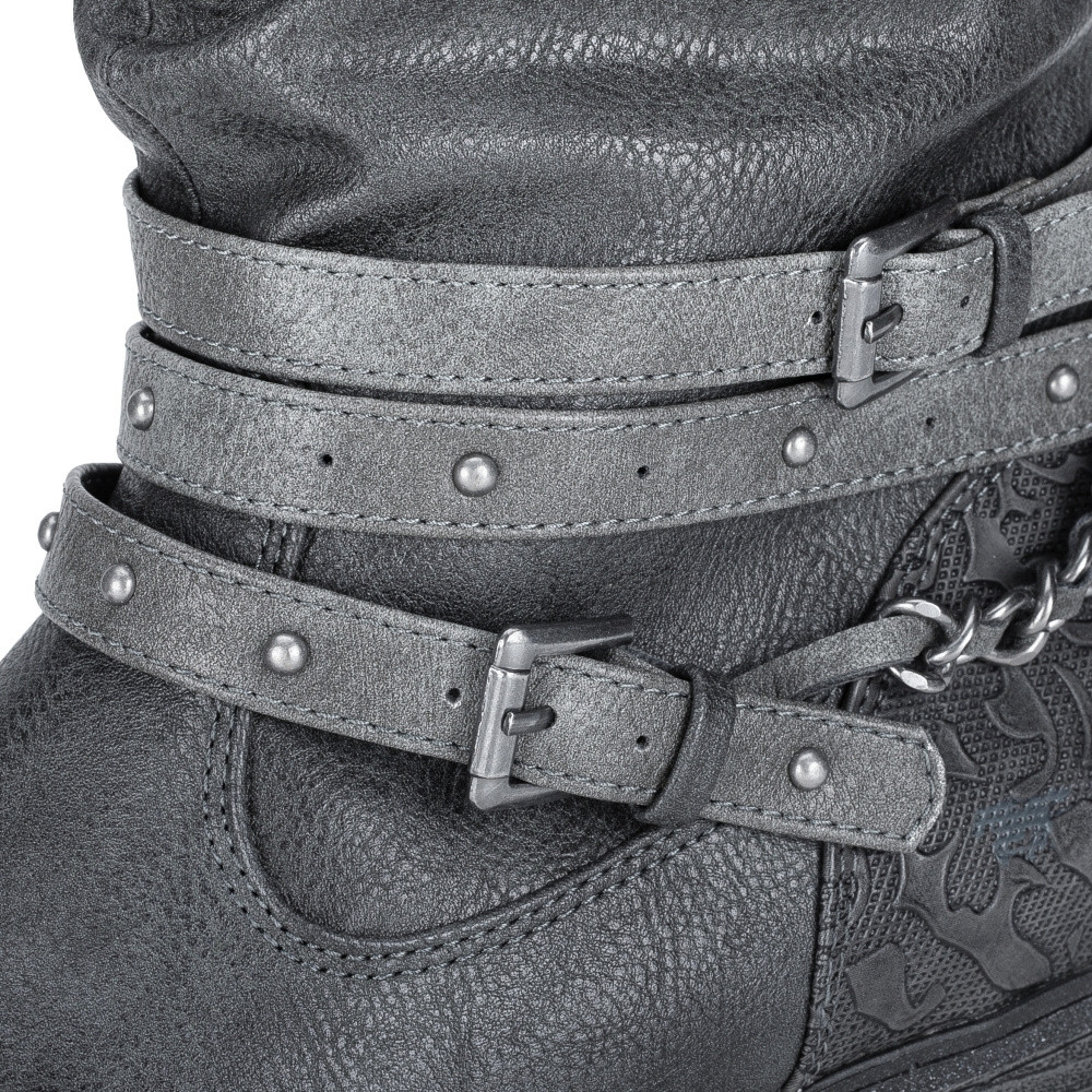 detail Dámské kozačky MUSTANG 1229605-259 šedá W4