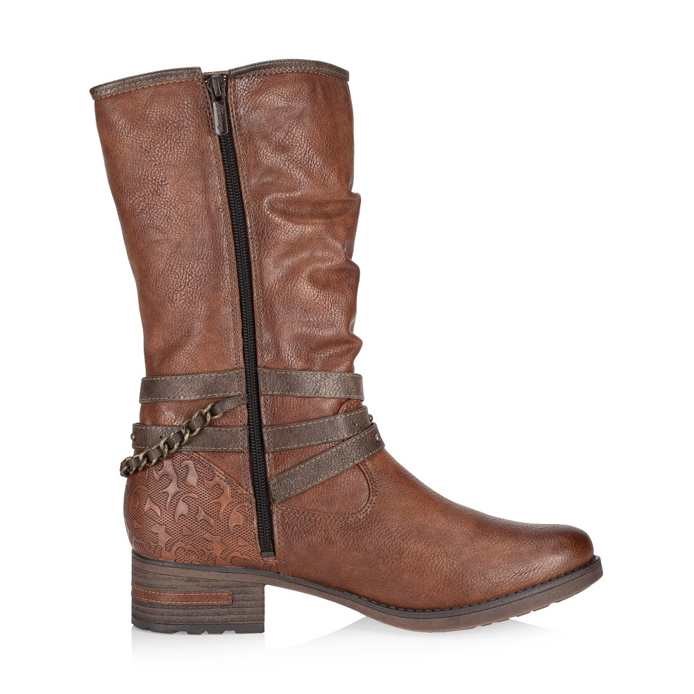 detail Dámské kozačky MUSTANG 1229605-307 hnědá W4