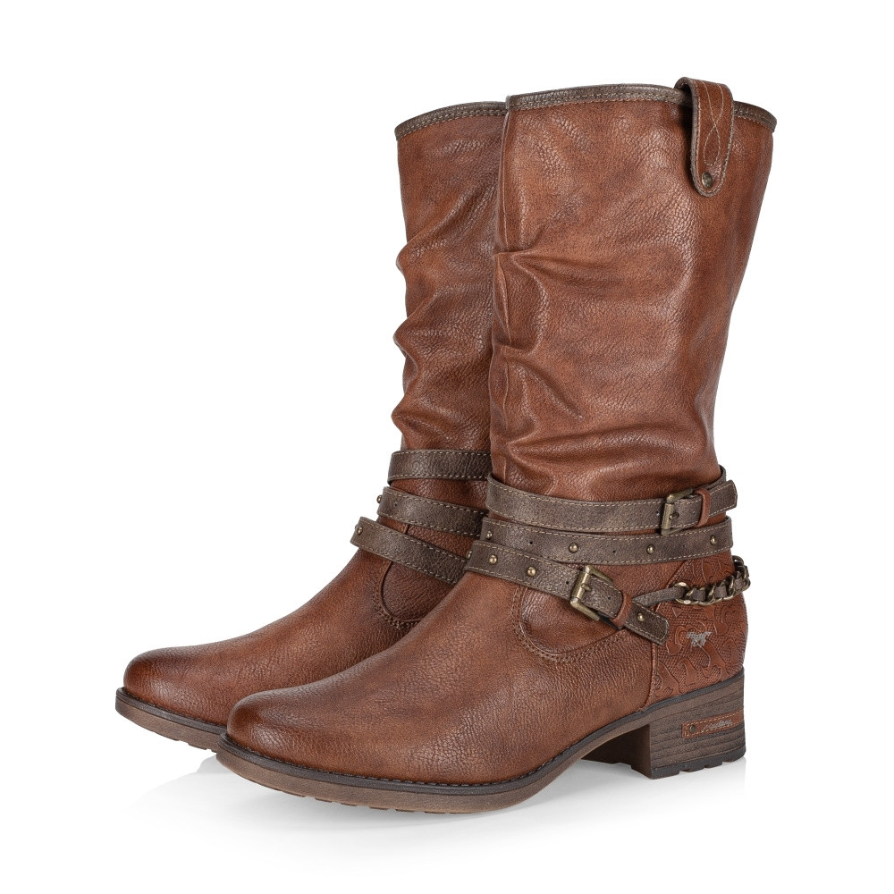 detail Dámské kozačky MUSTANG 1229605-307 hnědá W4