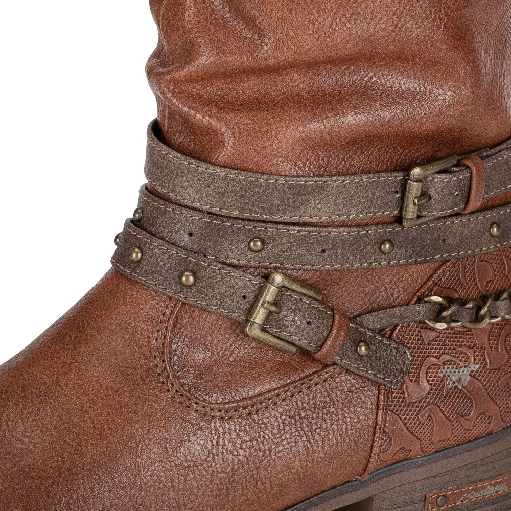 detail Dámské kozačky MUSTANG 1229605-307 hnědá W4