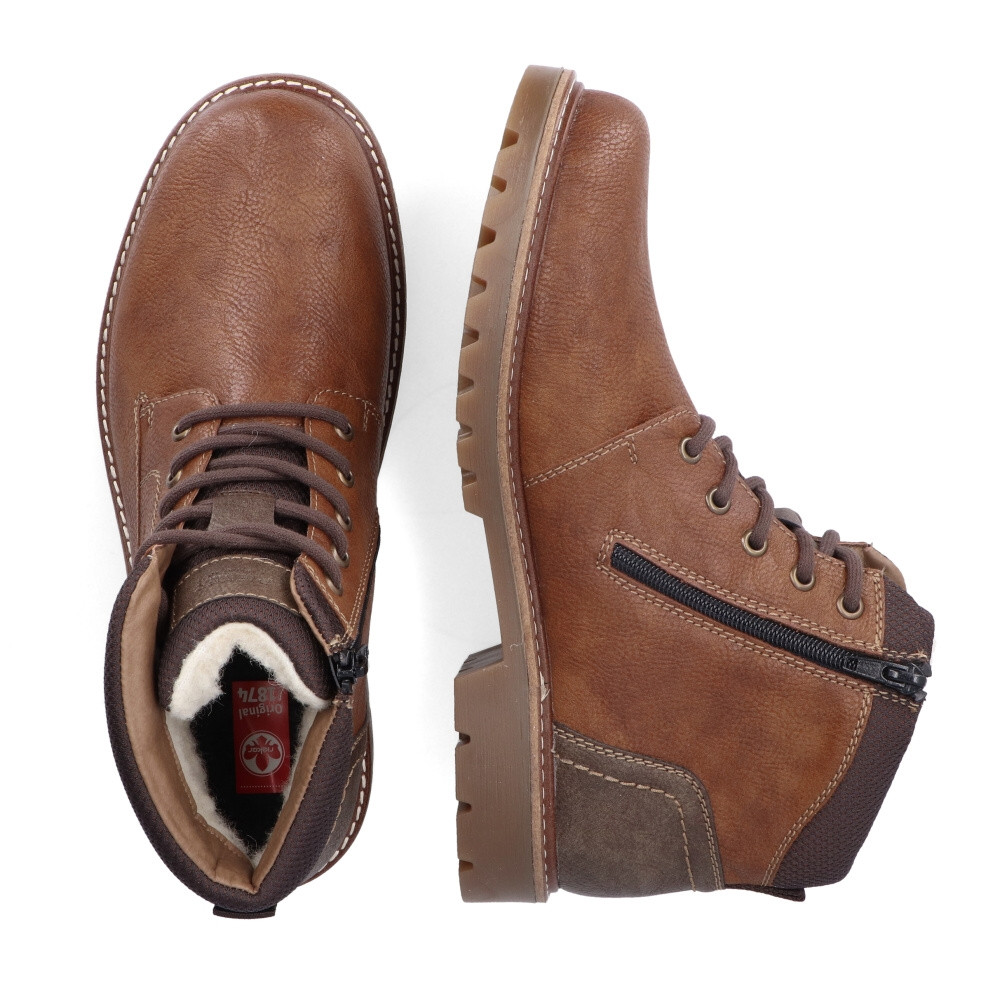detail Pánská kotníková obuv RIEKER 38810-25 hnědá W3