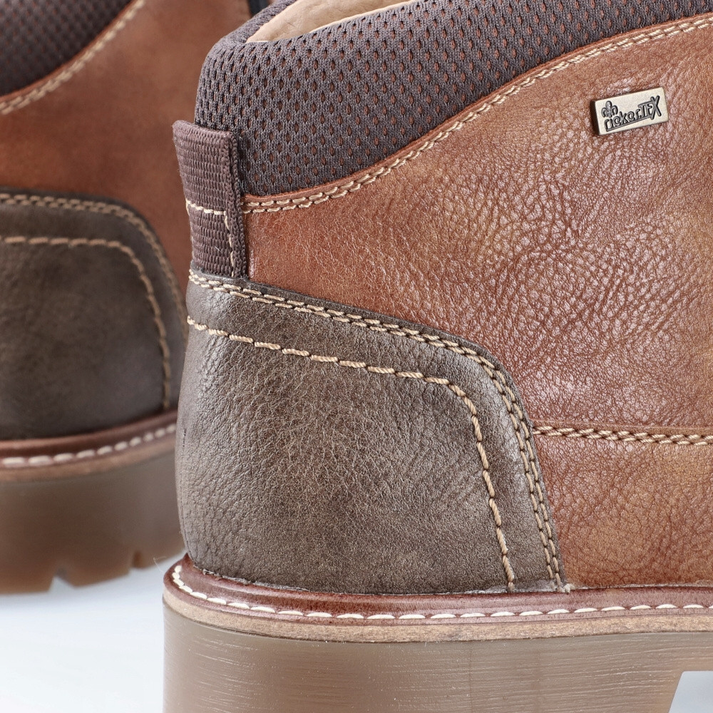 detail Pánská kotníková obuv RIEKER 38810-25 hnědá W3