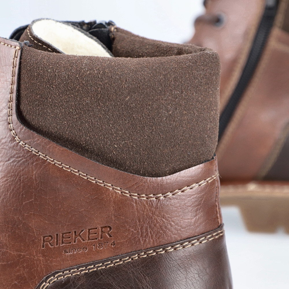 detail Pánská kotníková obuv RIEKER 38840-25 hnědá W3