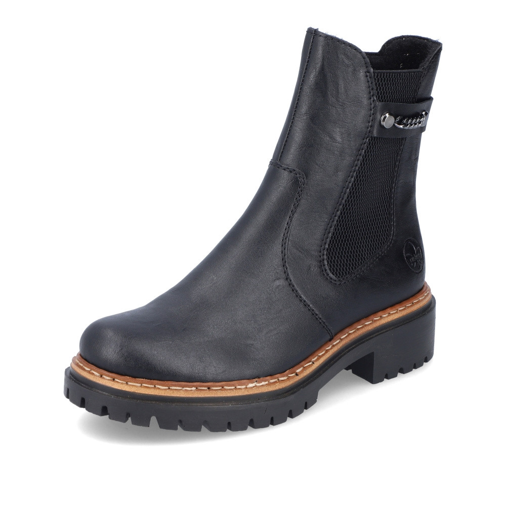 detail Dámská kotníková obuv RIEKER 72690-00 černá W3