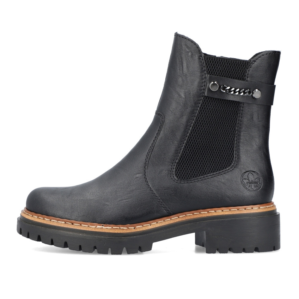 detail Dámská kotníková obuv RIEKER 72690-00 černá W3