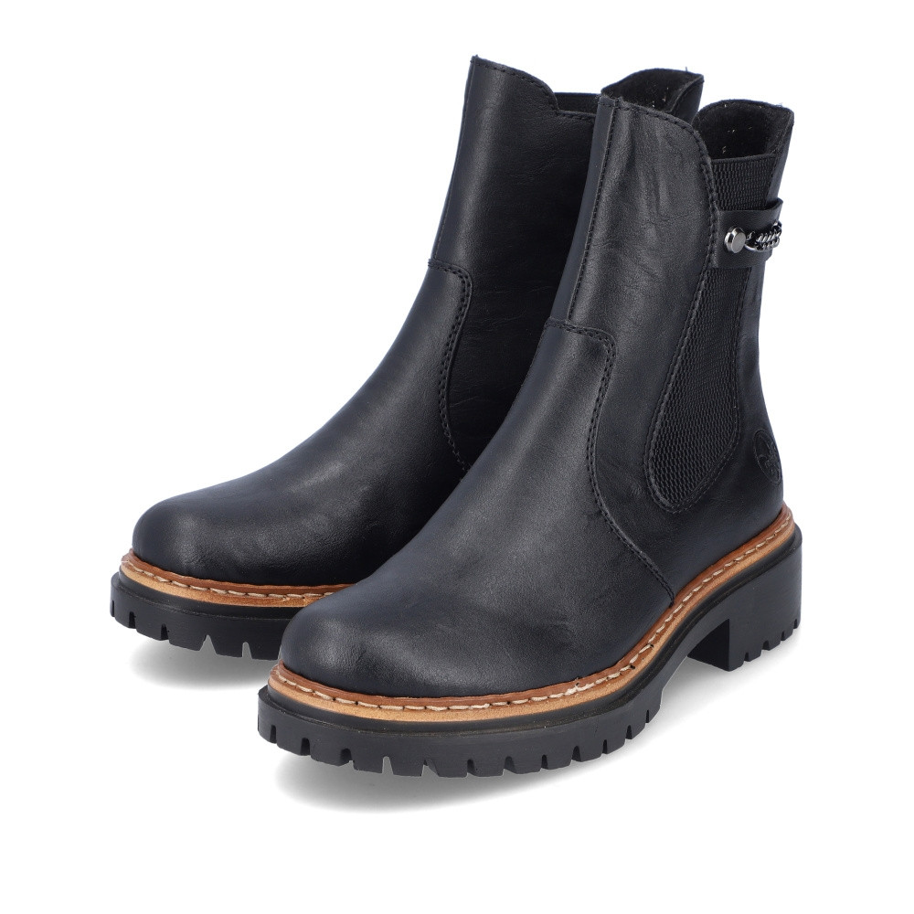 detail Dámská kotníková obuv RIEKER 72690-00 černá W3