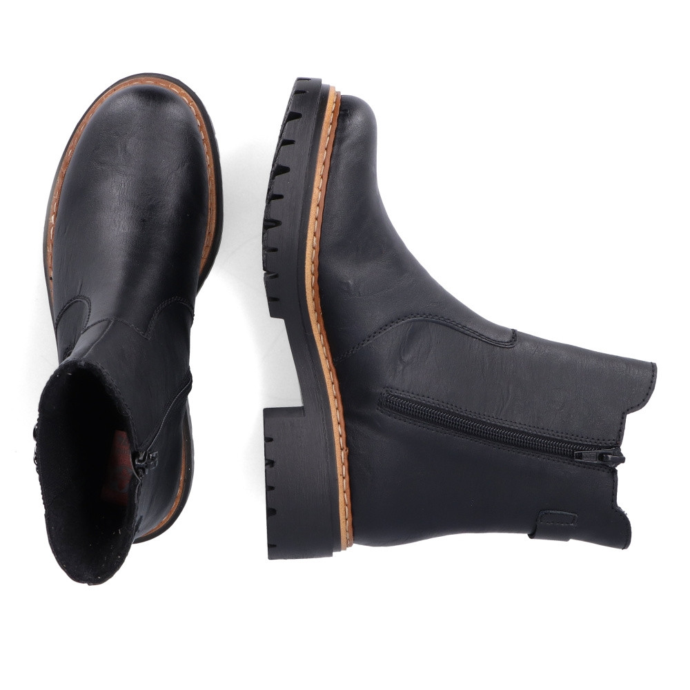 detail Dámská kotníková obuv RIEKER 72690-00 černá W3